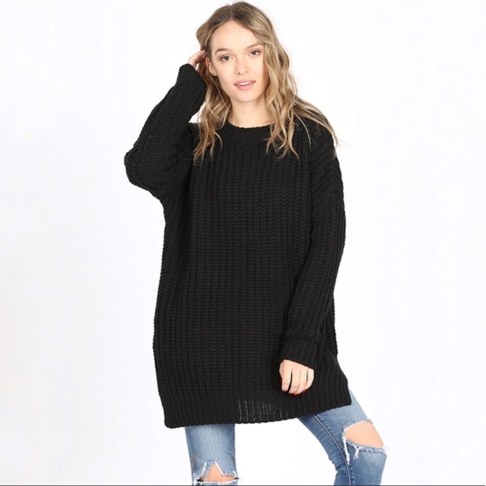 Burgundy Heavy Knit Sweater - Picture 4 of 6